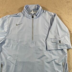Nike x Skamania Lodge Sport Wind 1/4‎ Zip Golf Top Men XL Blue Performance NWOT